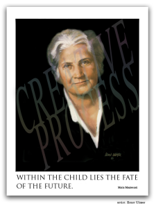 Maria Montessori poster, Global PathMarker from The Creative Process